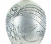 klasyczne bombki choinkowe srebro / Eierkugel 13cm - Kristallblume / Egg bauble 13cm - Crystal flower